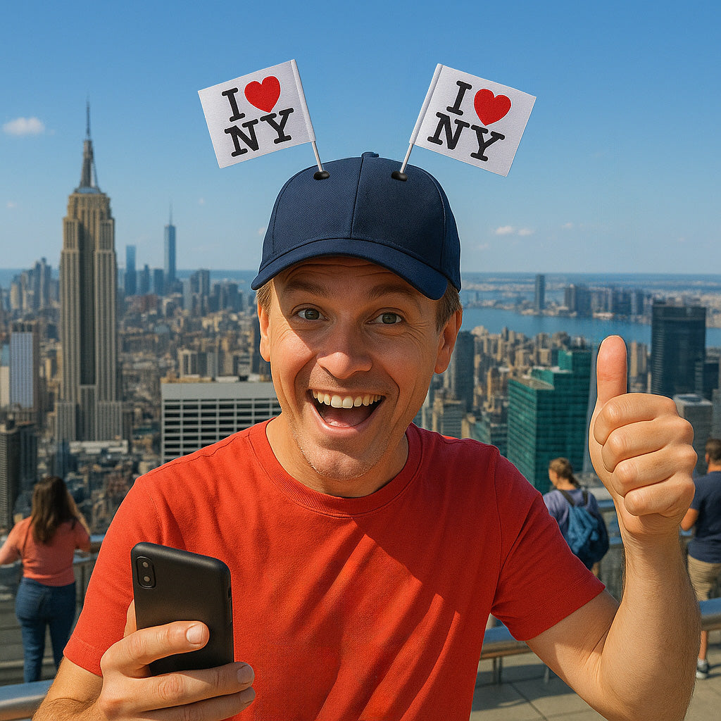 I ❤️ NY Flag Pack – CapFlags® Attachment Set
